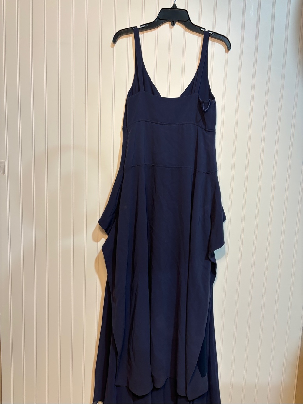 Slate Blue Maxi Dress with Pleated Skirt - Picture 6 of 6